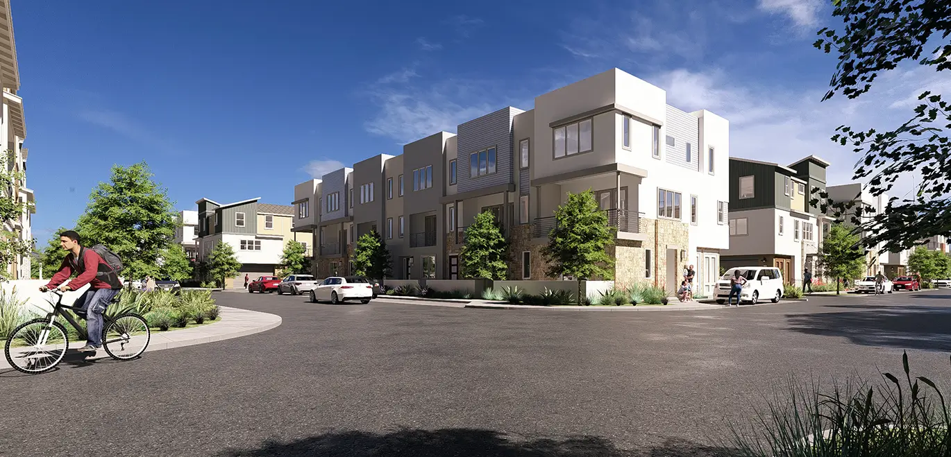 Exterior view of residential homes